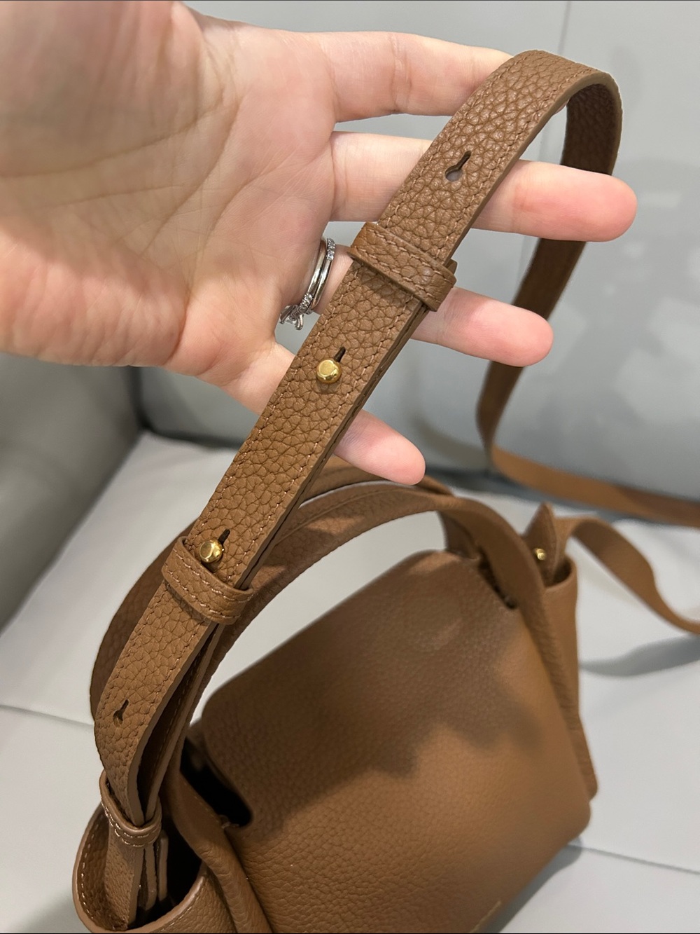 Songmont Mini Song Bag In Golden Brown - Good condition - Picture 11 of 12